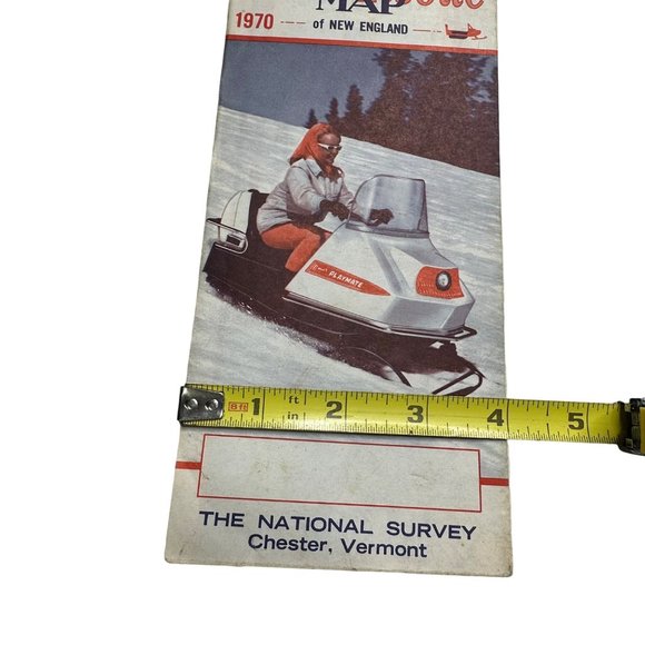 VTG 1970 The National Survey Snowmobile Map of New England Ski Doo - Picture 6 of 7
